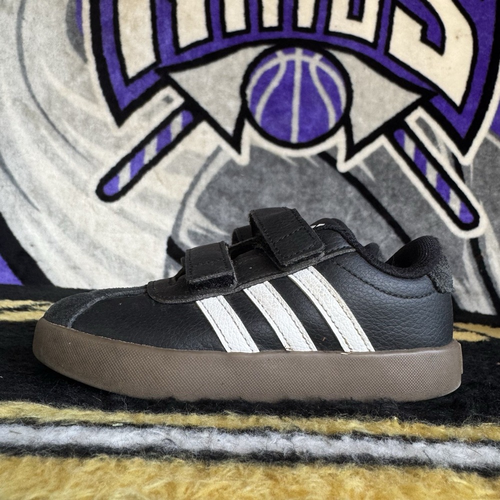 Size 9c - adidas Vl Court 3.0 Black Sneakers Athletic Shoes ID9156 Toddler